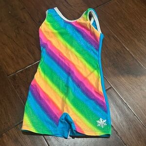 Rainbow Striped Kids One Piece
